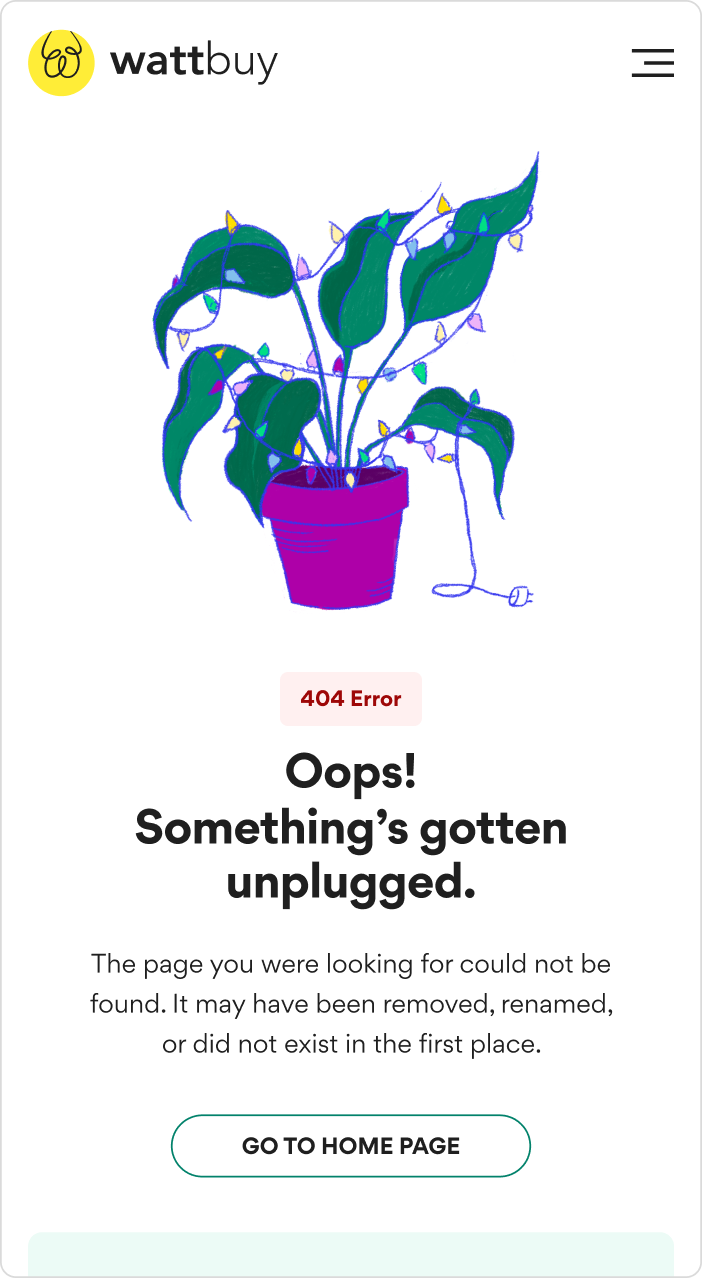 404 error screen with spot illustration