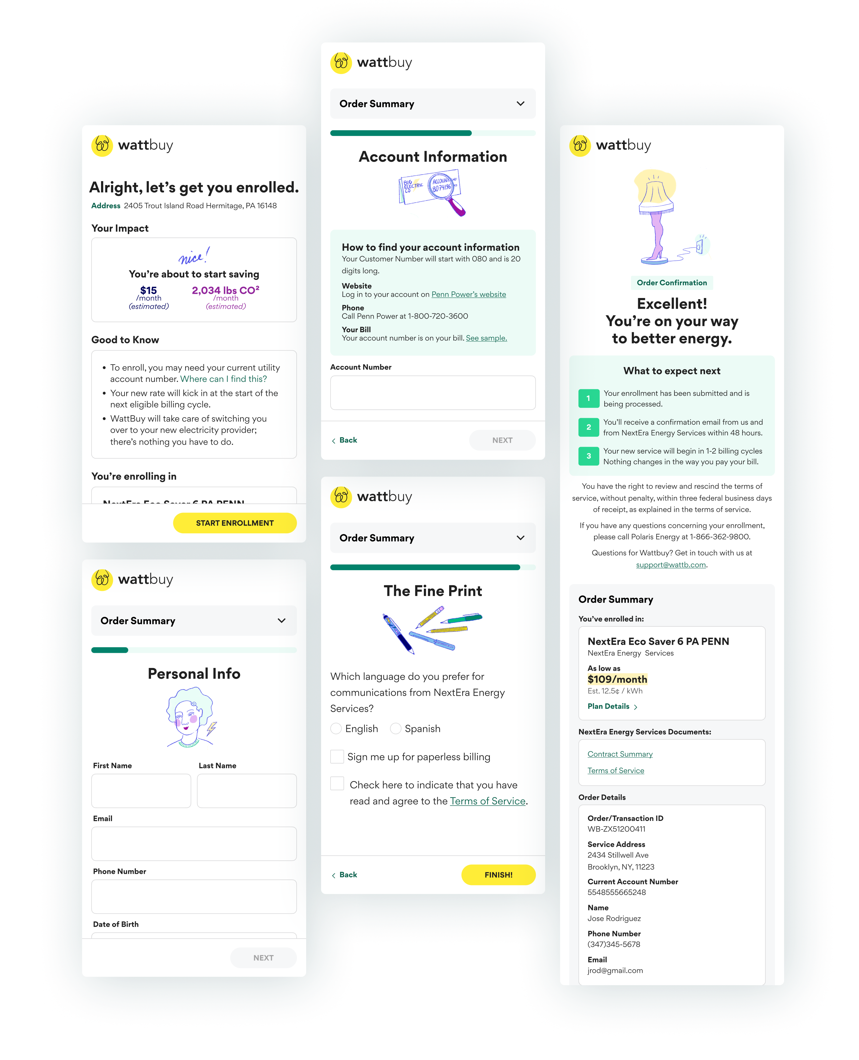 WattBuy mobile mockup