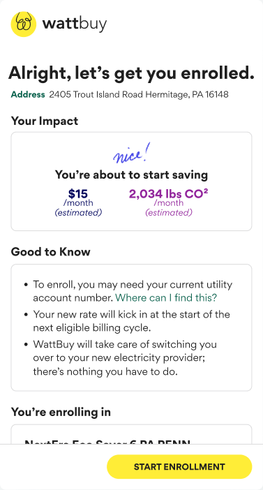 WattBuy mobile mockup