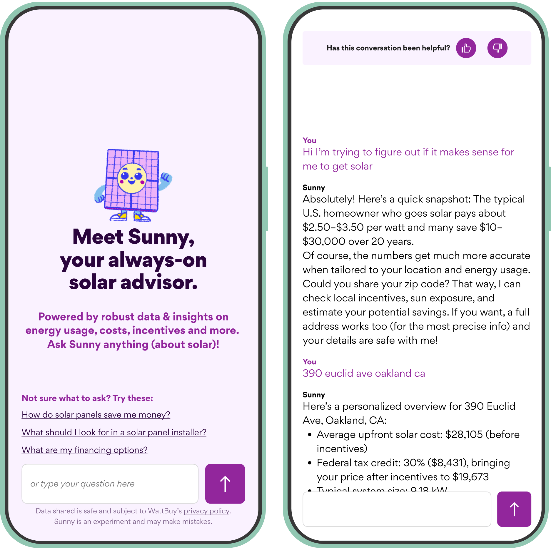 WattBuy mobile mockup