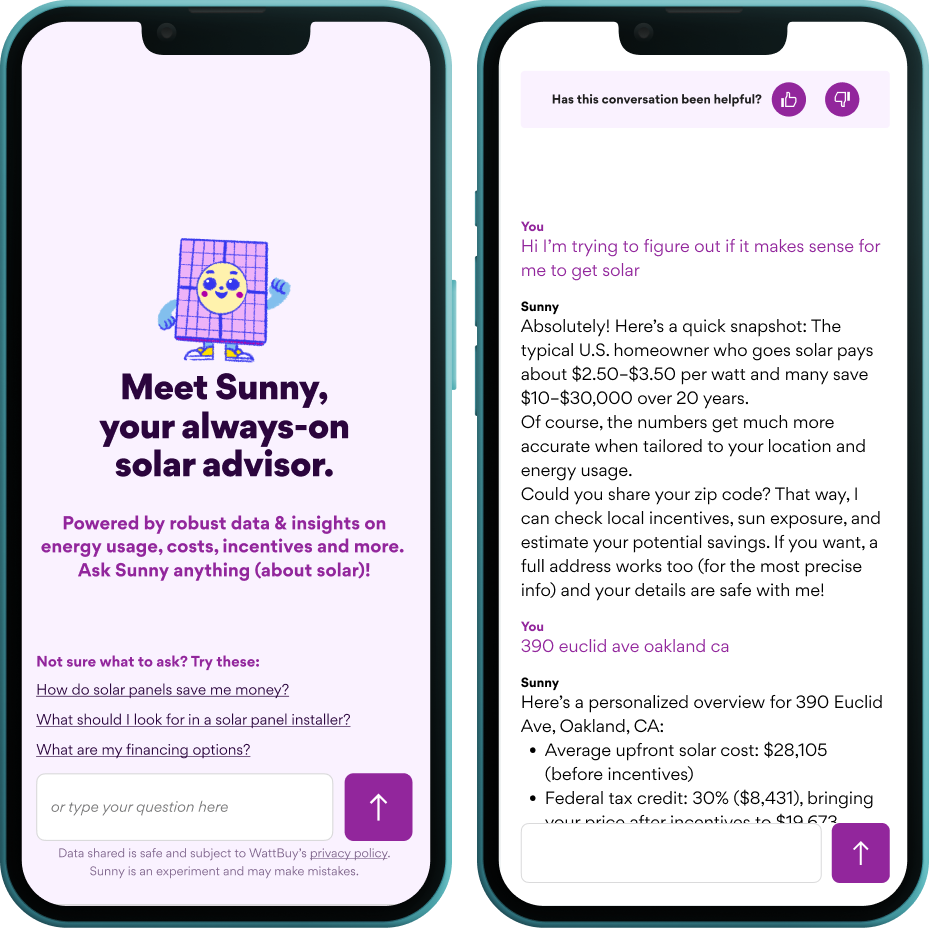 WattBuy mobile mockup